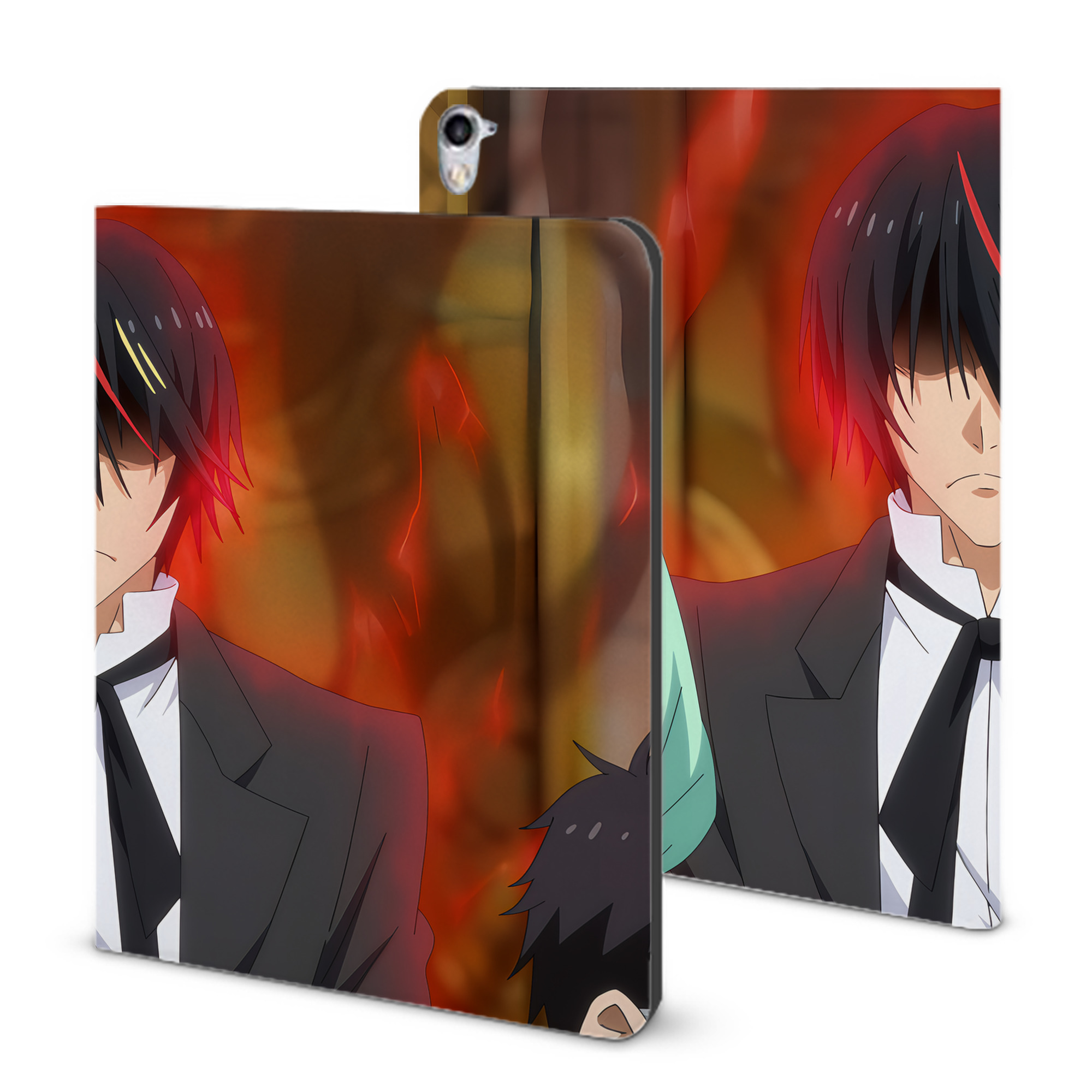 （画像用） 転スラ Regarding Reincarnated to Slime IPad ケース ブック型 PUレザー TPU 耐衝撃 軽量 薄型 ペン収納なし 全面保護 IPad 各モデル対応